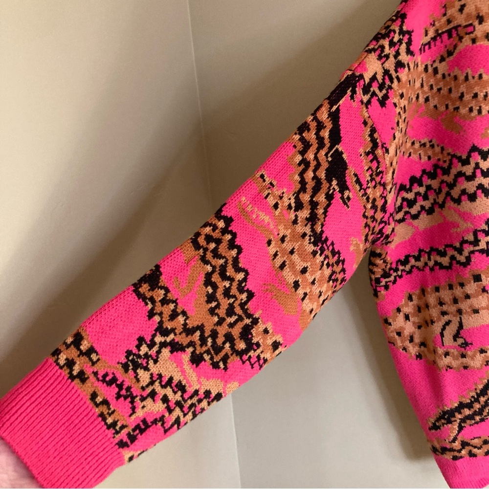 FARM Rio Pink Croco Pattern Cardigan - Picture 4 of 11